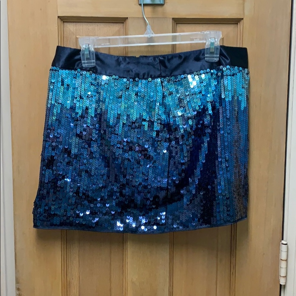 Ombré sequin mini skirt